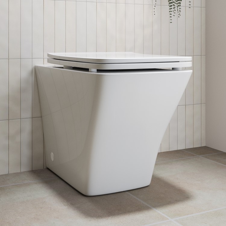 Grade A1 - Back To Wall Rimless Toilet with Soft Close Seat - Boston