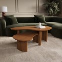 BUN/VAN005/96141 Kidney Mango Wood Coffee Nest of 2 Tables - Ivan