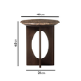 Round Brown Marble and Walnut Effect Nest of 2 Tables - Ivan