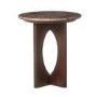 Round Brown Marble and Walnut Effect Nest of 2 Tables - Ivan