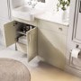1200mm Beige Toilet and Sink Unit with Chrome Fittings - Vancouver