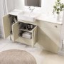 1500mm Beige Toilet and Sink Unit with Storage Unit & Chrome Fittings - Vancouver