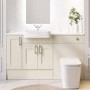 1500mm Beige Toilet and Sink Unit with Storage Unit and Square Toilet- Vancouver