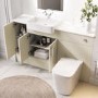 1500mm Beige Toilet and Sink Unit with Storage Unit and Square Toilet- Vancouver