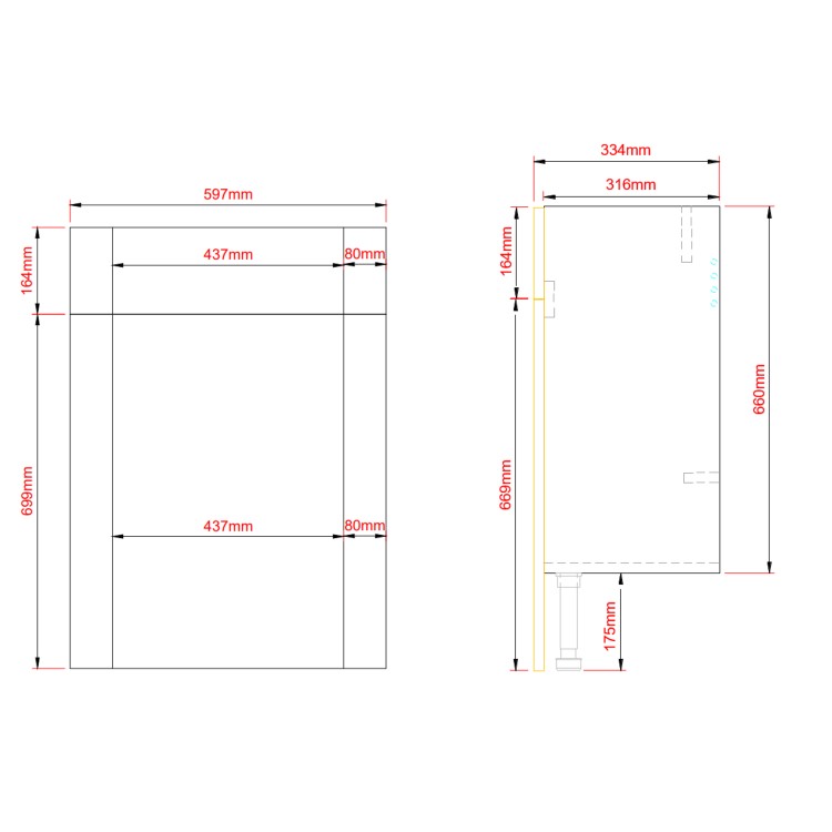 1800mm Beige Toilet and Sink Unit with Storage Units and Square Toilet - Vancouver