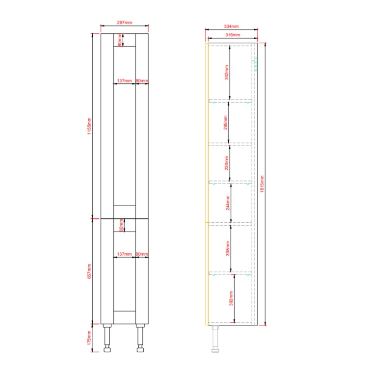 1800mm Beige Toilet and Sink Unit with Storage Units & Chrome Fittings - Vancouver