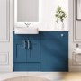 1200mm Blue Toilet and Sink Unit with Chrome Fittings - Vancouver