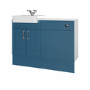 1200mm Blue Toilet and Sink Unit with Chrome Fittings - Vancouver