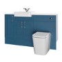 1500mm Blue Toilet and Sink Unit with Storage Unit and Square Toilet - Vancouver