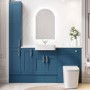 1800mm Blue Toilet and Sink Unit with Storage Units and Square Toilet - Vancouver
