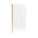 TAURBBSC Brushed Brass Hinged Shower Bath Screen 1450 x 775mm - Taurus
