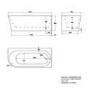 Freestanding Shower Bath Single Ended Right Hand Corner with Matt Black Bath Screen 1700 x 750mm - Vigo