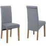 Flip Top Dining Table in White High Gloss with 4 Rollback Grey Chairs - Vivienne & New Haven
