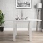 Flip Top Dining Table in White High Gloss with 4 Rollback Grey Chairs - Vivienne & New Haven