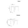 Flip Top Dining Table in White High Gloss with 4 Rollback Grey Chairs - Vivienne & New Haven
