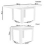 White High Gloss Extendable Dining Set with 2 Grey Velvet Dining Chairs - Vivienne