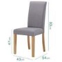 Extendable Dining Table in White High Gloss with 6 Grey Chairs - Vivienne & New Haven