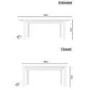 Extendable Dining Table in White High Gloss with 6 Grey Chairs - Vivienne & New Haven