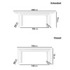White Gloss Extendable Dining Table with 4 Grey Velvet Dining Chairs &amp; 1 Matching Dining Bench - Vivienne