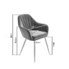 White Gloss Extendable Dining Table with 4 Grey Velvet Dining Chairs &amp; 1 Matching Dining Bench - Vivienne