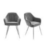 White Gloss Extendable Dining Table with 4 Grey Velvet Dining Chairs & 1 Matching Dining Bench - Vivienne