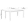 White Gloss Extendable Dining Table with 6 Mink Velvet Dining Chairs - Vivienne
