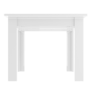 White Gloss Extending Dining Table Set with 2 Grey Velvet Chairs & 1 Bench - Seats 4 - Vivienne