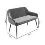 White Gloss Extending Dining Table Set with 2 Grey Velvet Chairs & 1 Bench - Seats 4 - Vivienne