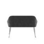 White Gloss Extending Dining Table Set with 2 Grey Velvet Chairs & 1 Bench - Seats 4 - Vivienne