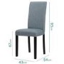 Extendable Dining Table in Black High Gloss with 6 Grey Chairs - Vivienne & New Haven
