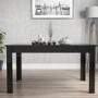 Extendable Dining Table in Black High Gloss with 6 Grey Chairs - Vivienne & New Haven