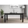 Extendable Dining Table in Black High Gloss with 6 Grey Chairs - Vivienne & New Haven