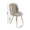 Black Gloss Extendable Dining Table Set with 4 Mink Velvet Chairs - Seats 4 - Vivienne