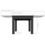Flip Top Dining Table in Black High Gloss with 2 Grey Chairs - Vivienne & New Haven