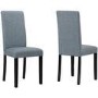 Flip Top Dining Table in Black High Gloss with 4 Slate Grey Chairs - Vivienne & New Haven