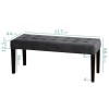 Flip Top Dining Table in Black High Gloss with 2 Grey Velvet Chairs &amp; 1 Bench - Vivienne &amp; Kaylee