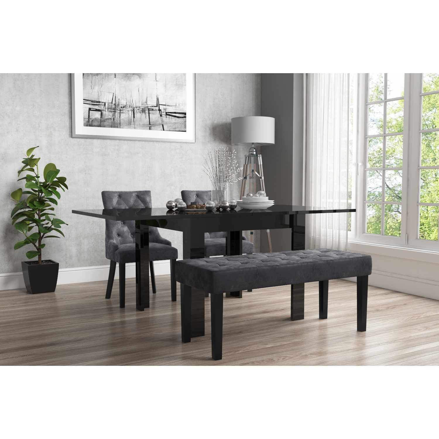 Flip Top Dining Table In Black High, Black Kitchen Table And Chairs Bench