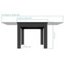 Black High Gloss Dining Table Flip Top - Vivienne