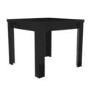 Vivienne Black High Gloss Dining Table Flip Top with 2 Navy Blue Velvet Dining Chairs