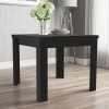 Vivienne Matt Black Dining Table with 2 Dining Chairs in Grey Fabric