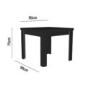 Vivienne Matt Black Dining Table - Seats 2 - 4