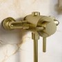 Brushed Brass 1 Outlet Thermostatic Shower Set with Exposed Valve  - Volta