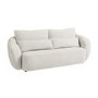 Cream Chenille Sofas Armchair & Footstool Set - Vera