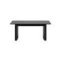 Large Black Oak Extendable Dining Table - Seats 6 - 8 - Wave