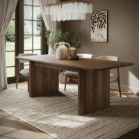 Large Walnut Extendable Dining Table - Seats 6 - 8 - Wave