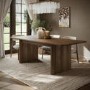Large Walnut Extendable Dining Table - Seats 6 - 8 - Wave
