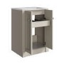 600mm Beige Freestanding Vanity Unit with Basin - Windsor