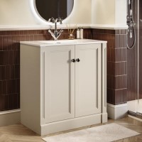 800mm Beige Freestanding Vanity Unit with Basin - Windsor