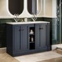 1200mm Blue Freestanding Double Vanity Unit with Basin - Windsor