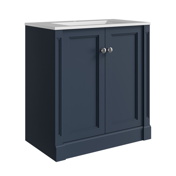 800mm Blue Freestanding Vanity Unit with Basin - Windsor